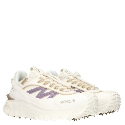 White Fabric Athletic Sneakers