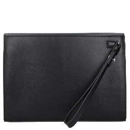 Black Leather Clutch Bag