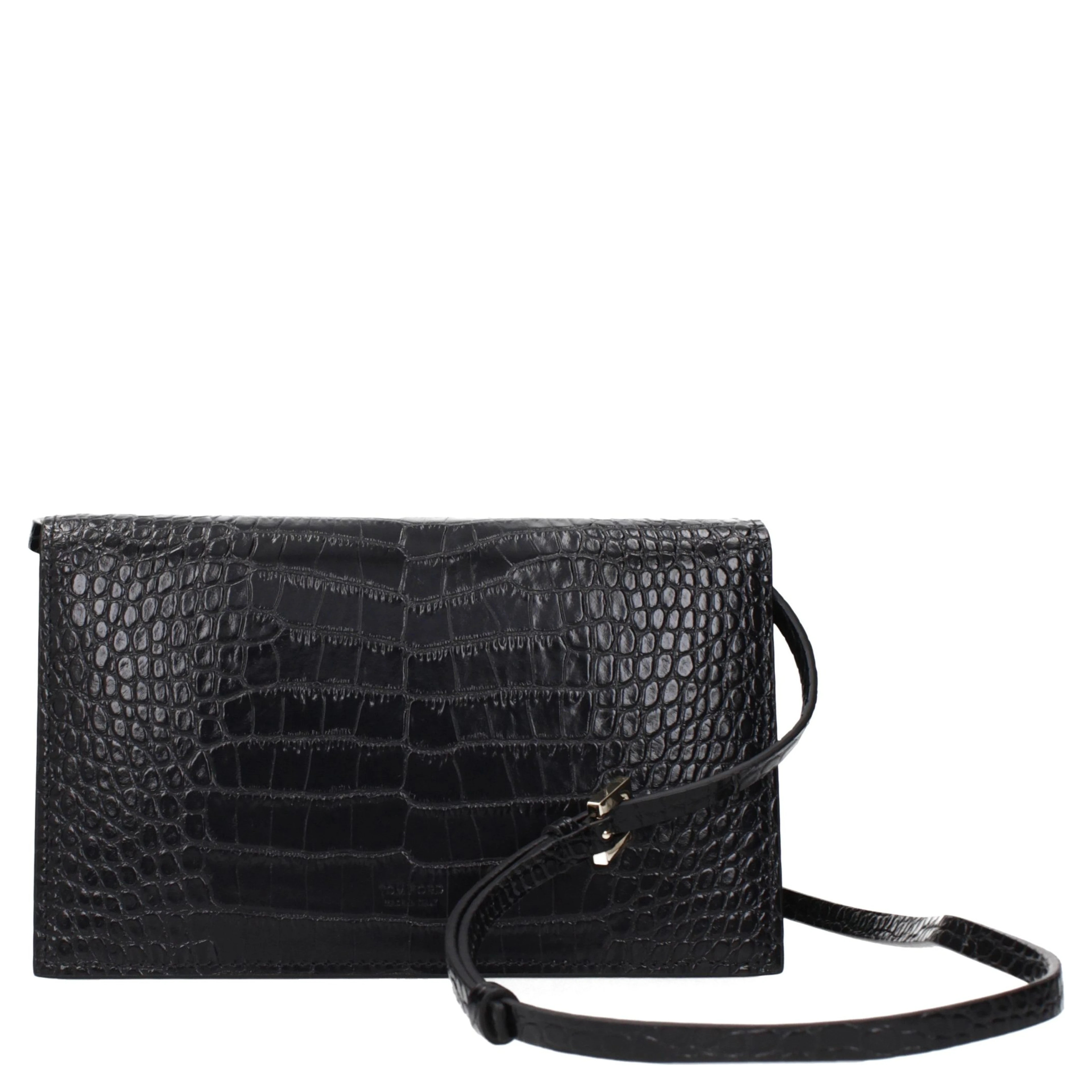 Black Leather Clutch Bag