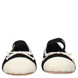 Black Fabric Ballet Flats