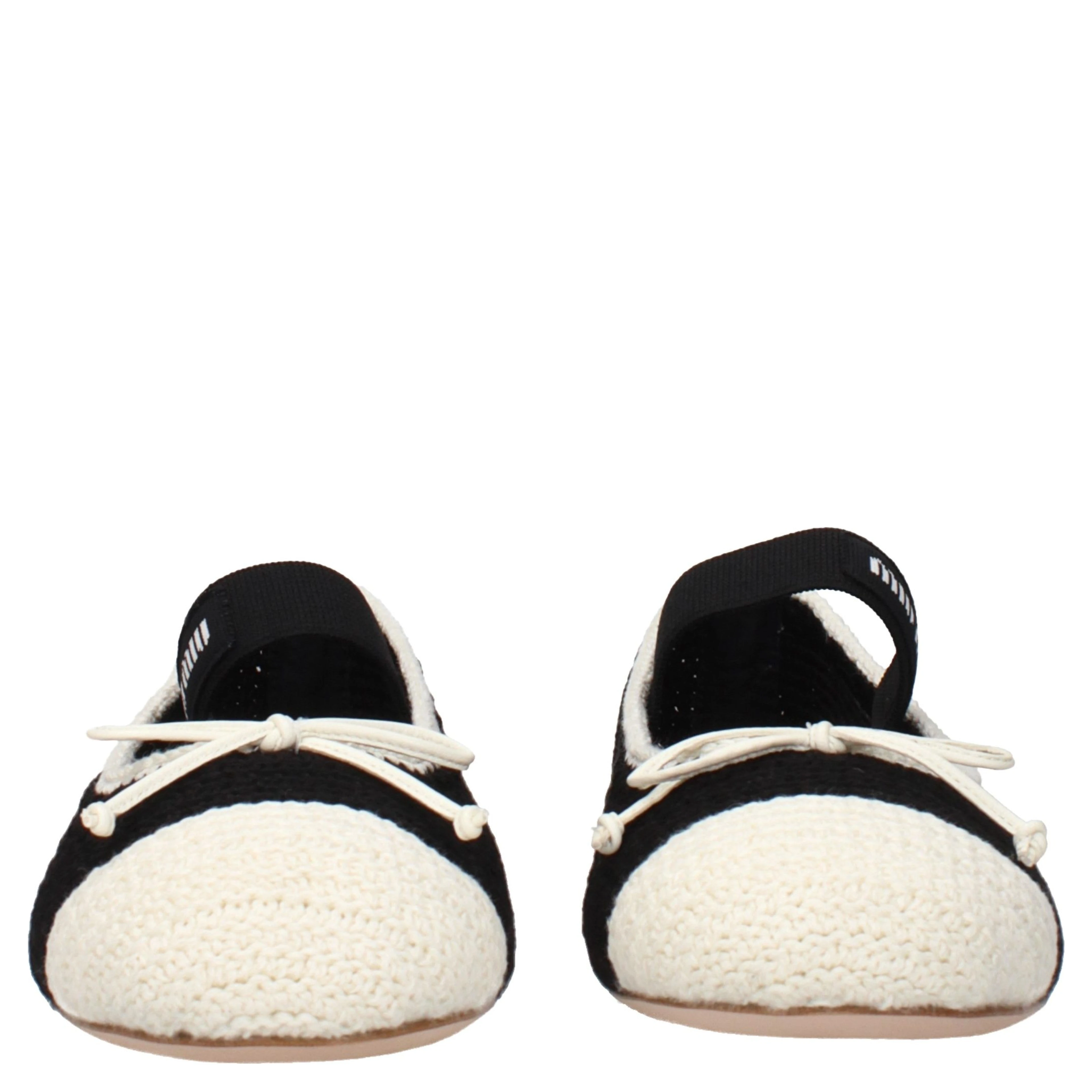 Black Fabric Ballet Flats