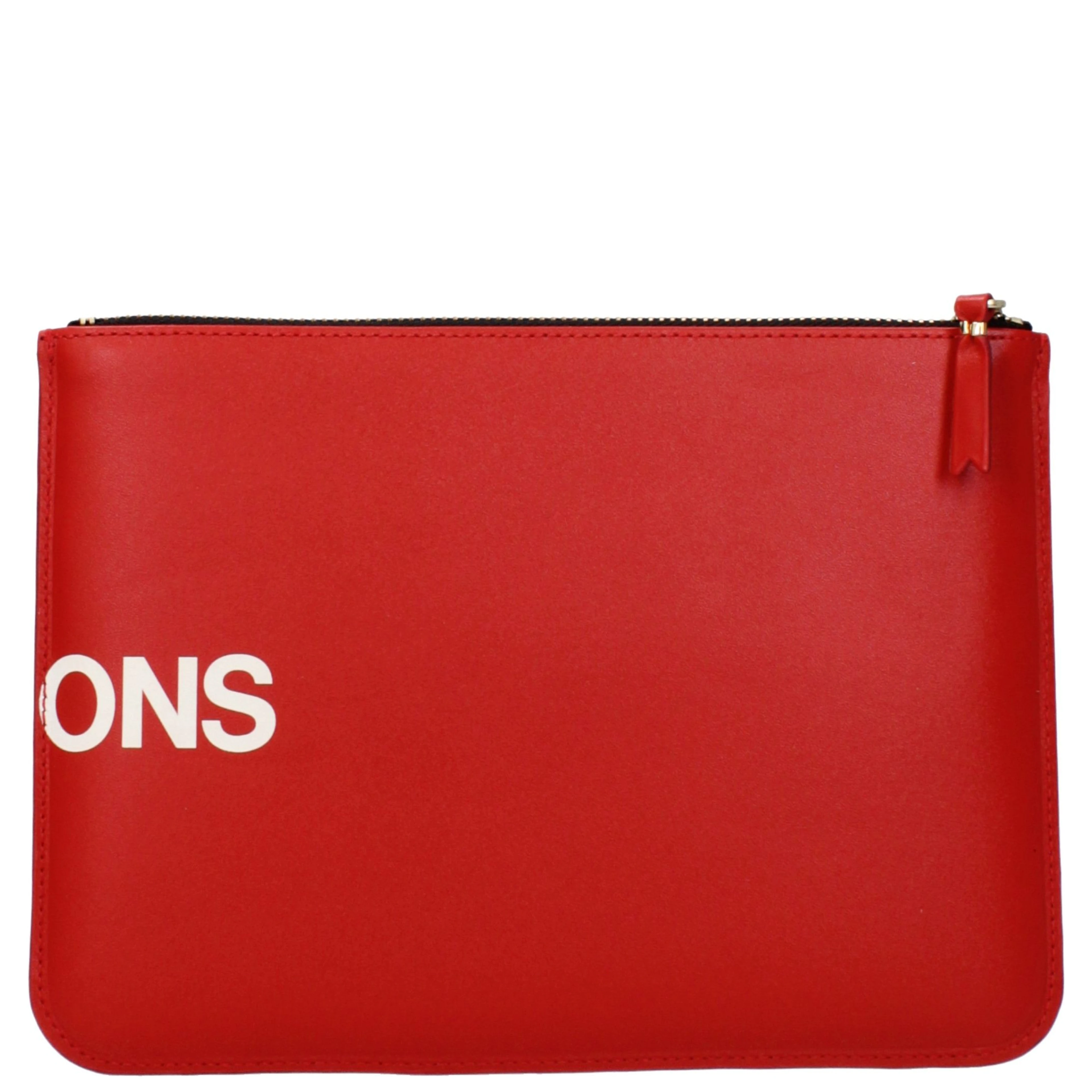 Red Leather Clutch Bag