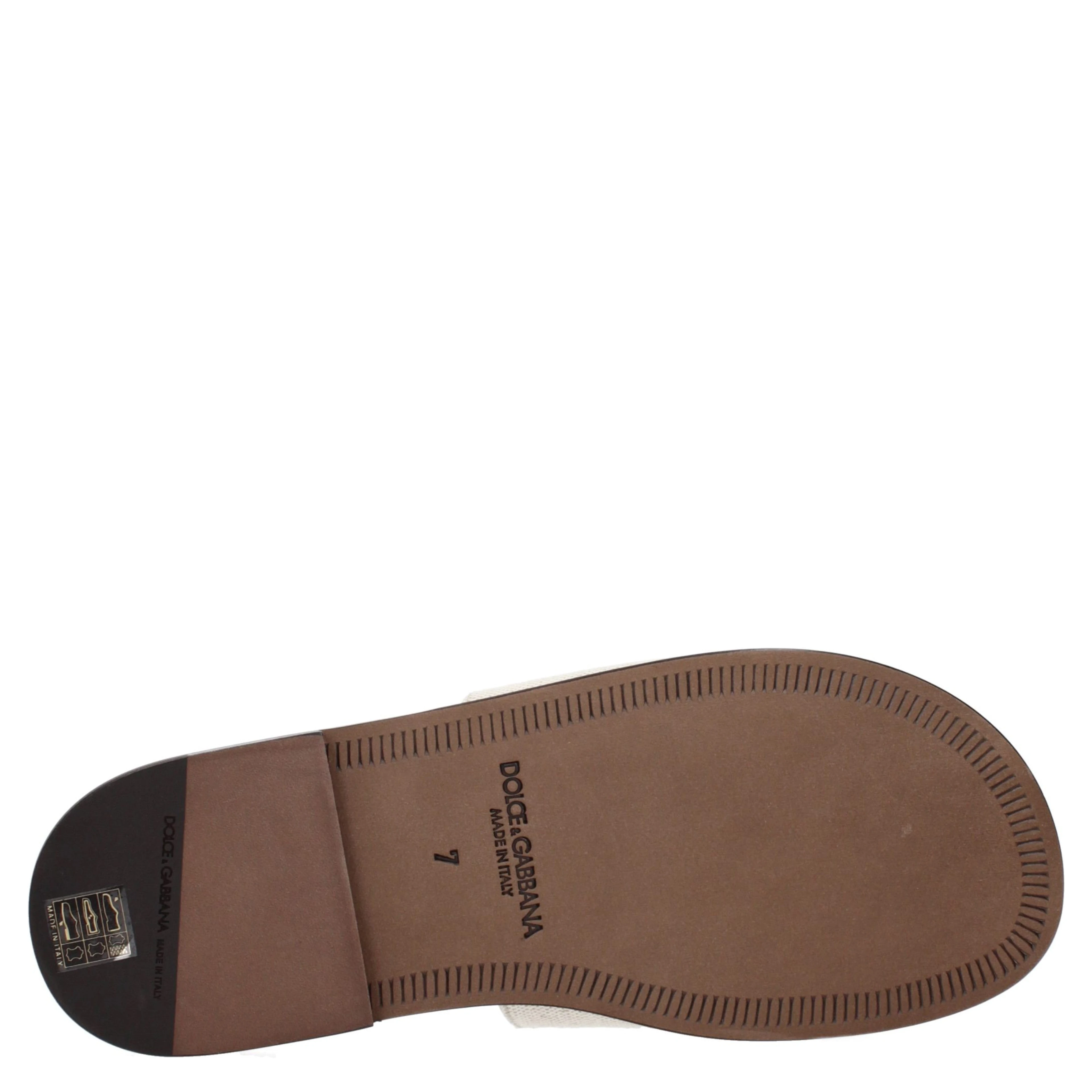 Beige Fabric Slippers