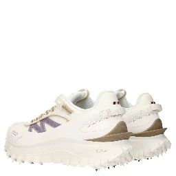 White Fabric Athletic Sneakers