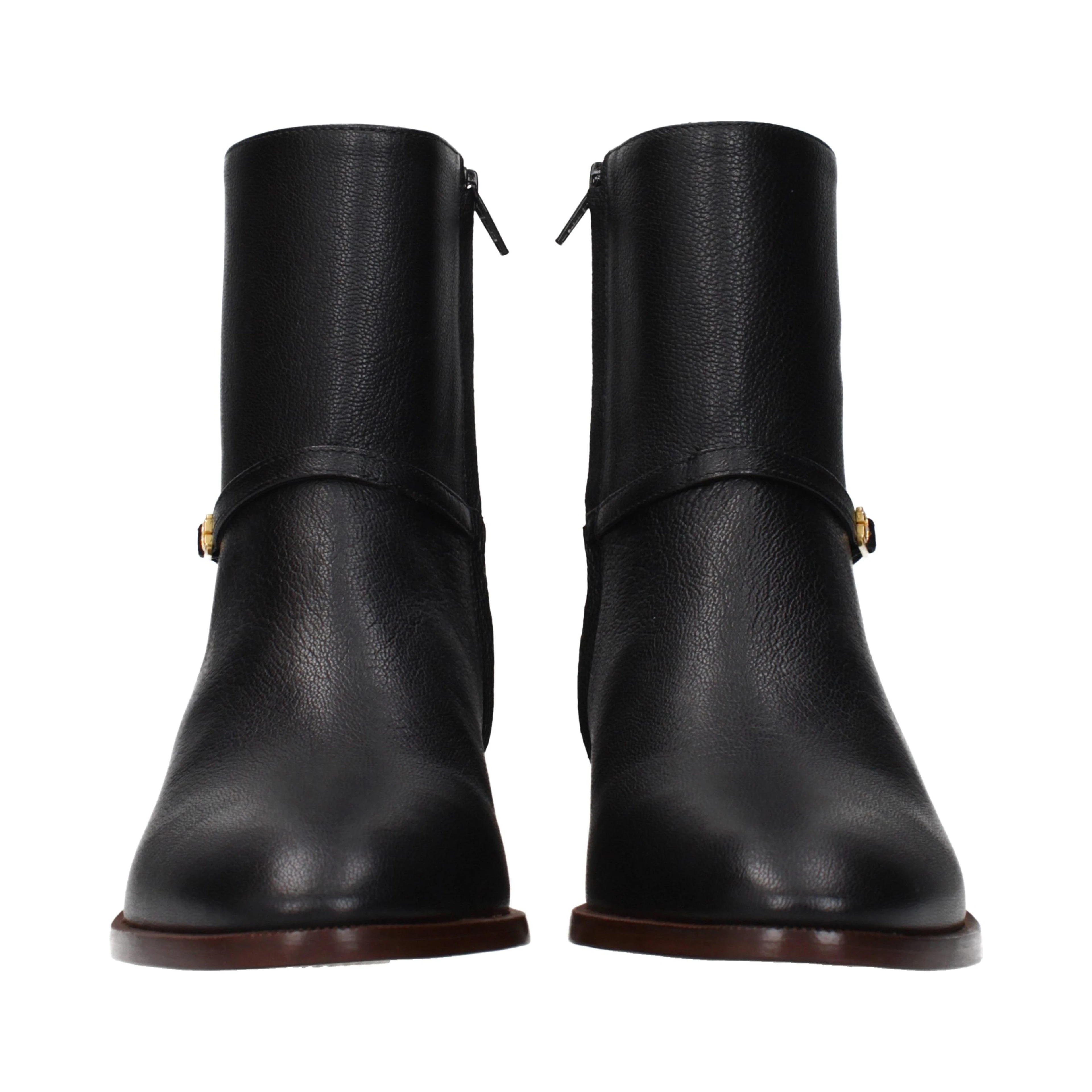 Black Leather Ankle Boots