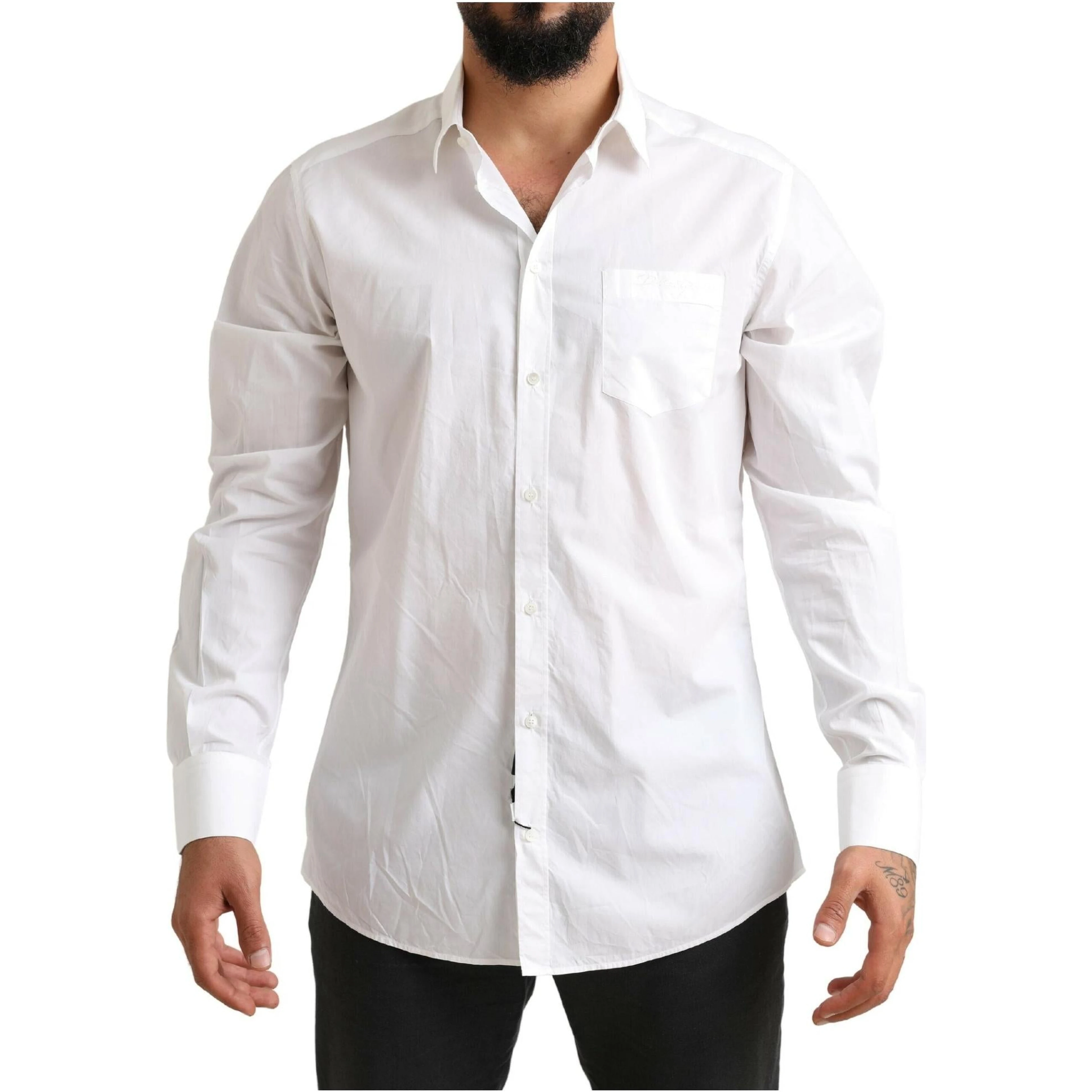 White Cotton Dress Shirt