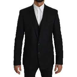 Blue Viscose Two-Piece Suit