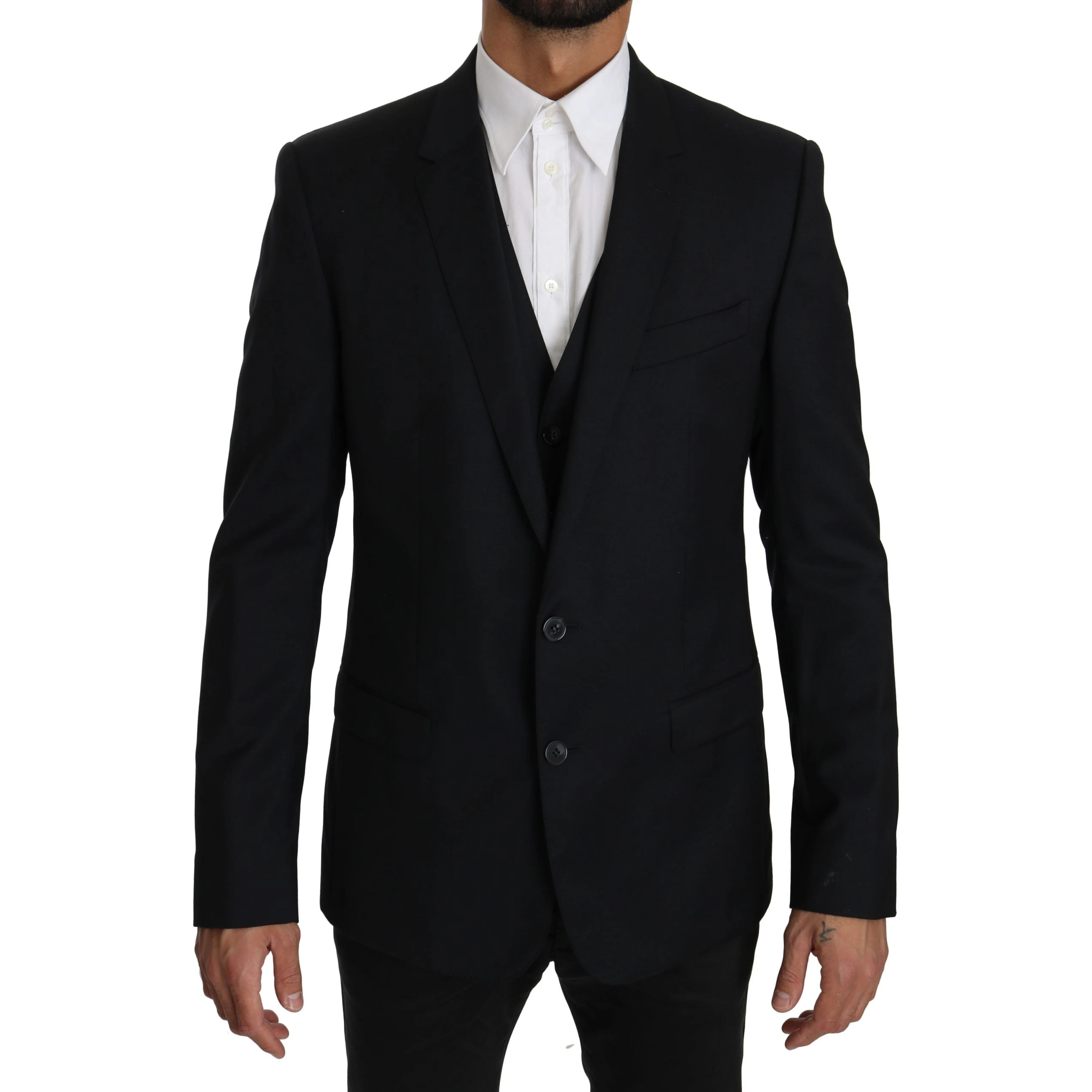 Blue Viscose Two-Piece Suit
