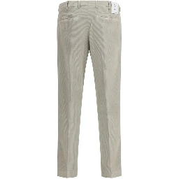 Gray Cotton Casual Pants