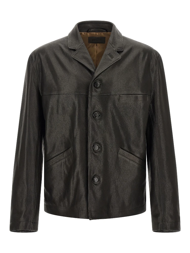 Black Calfskin Leather Jacket