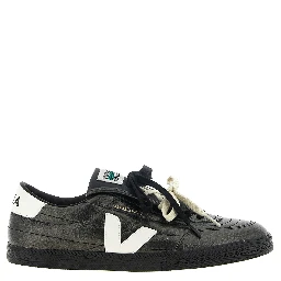Black Calfskin Low Top Sneakers