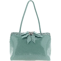 Blue Calfskin Shoulder Bag
