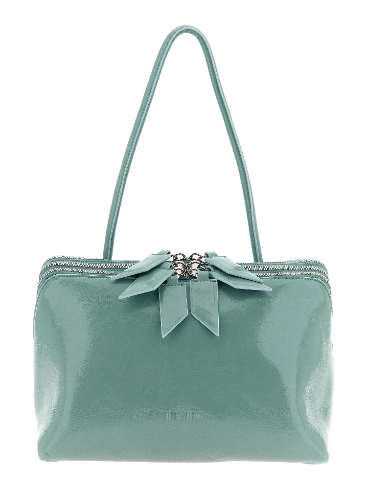 Blue Calfskin Shoulder Bag