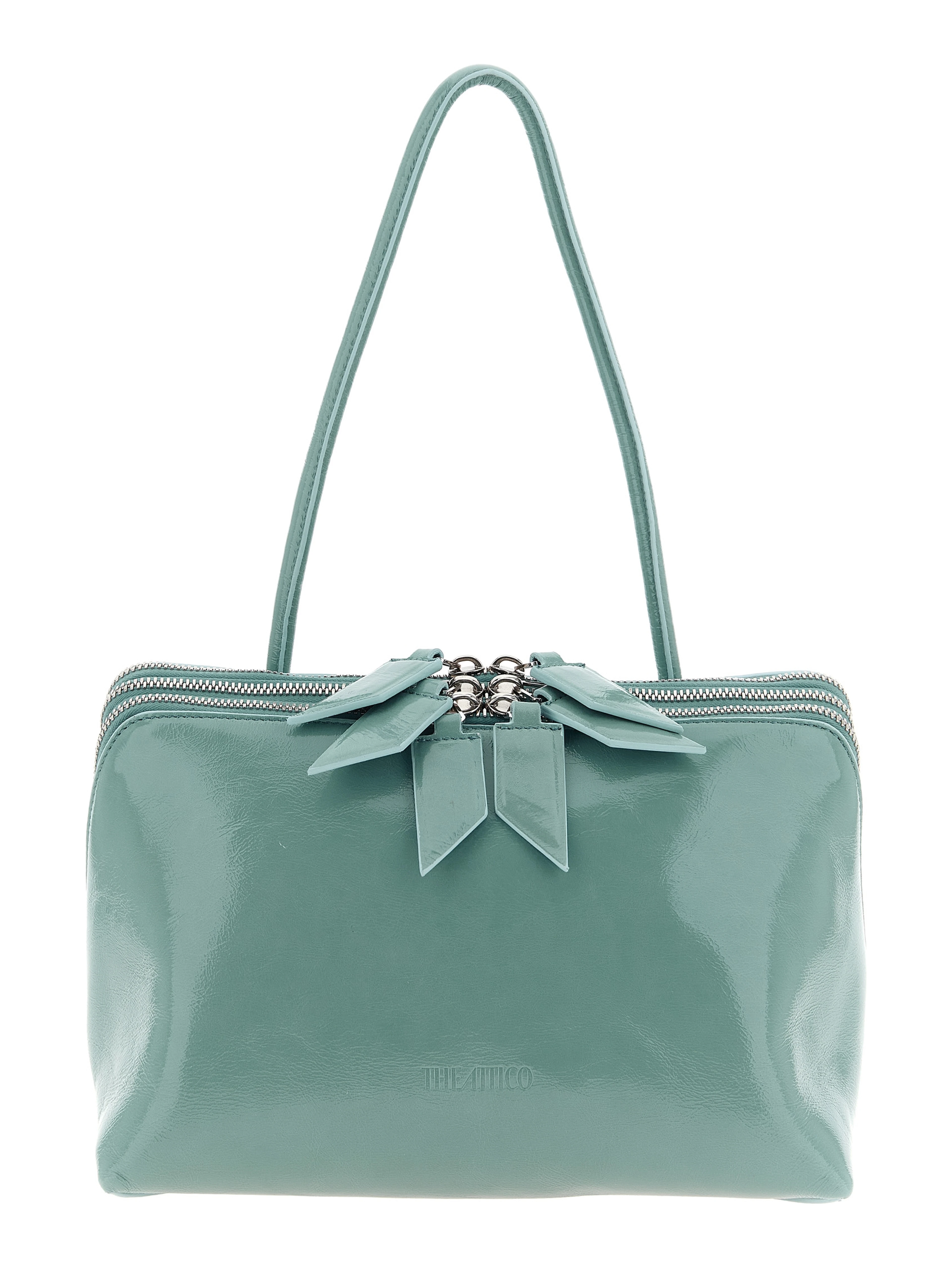 Blue Calfskin Shoulder Bag