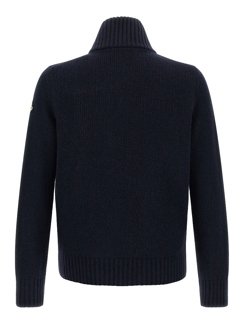 Blue Virgin Wool Cardigan
