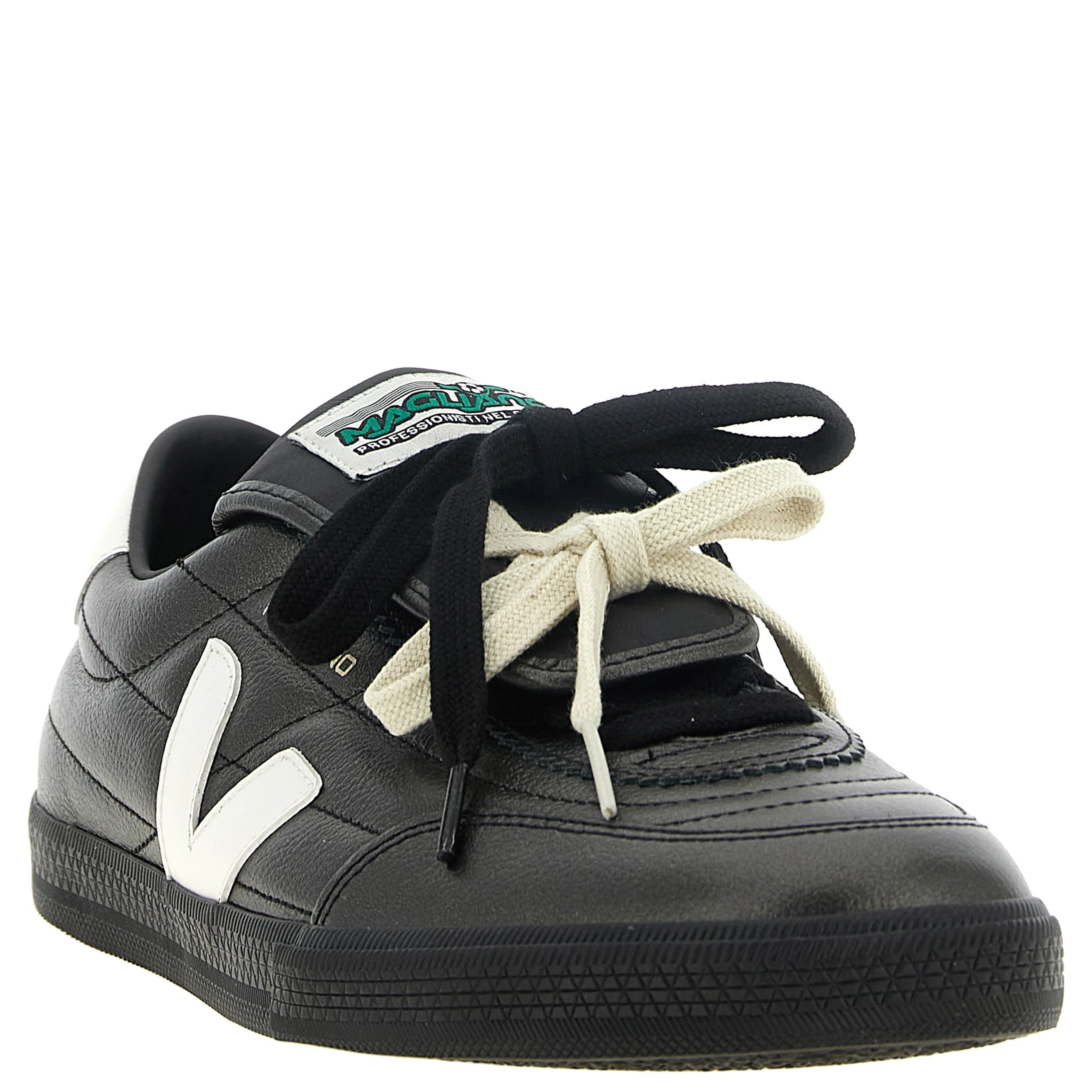Black Calfskin Low Top Sneakers