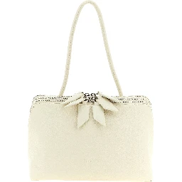 White Calfskin Shoulder Bag