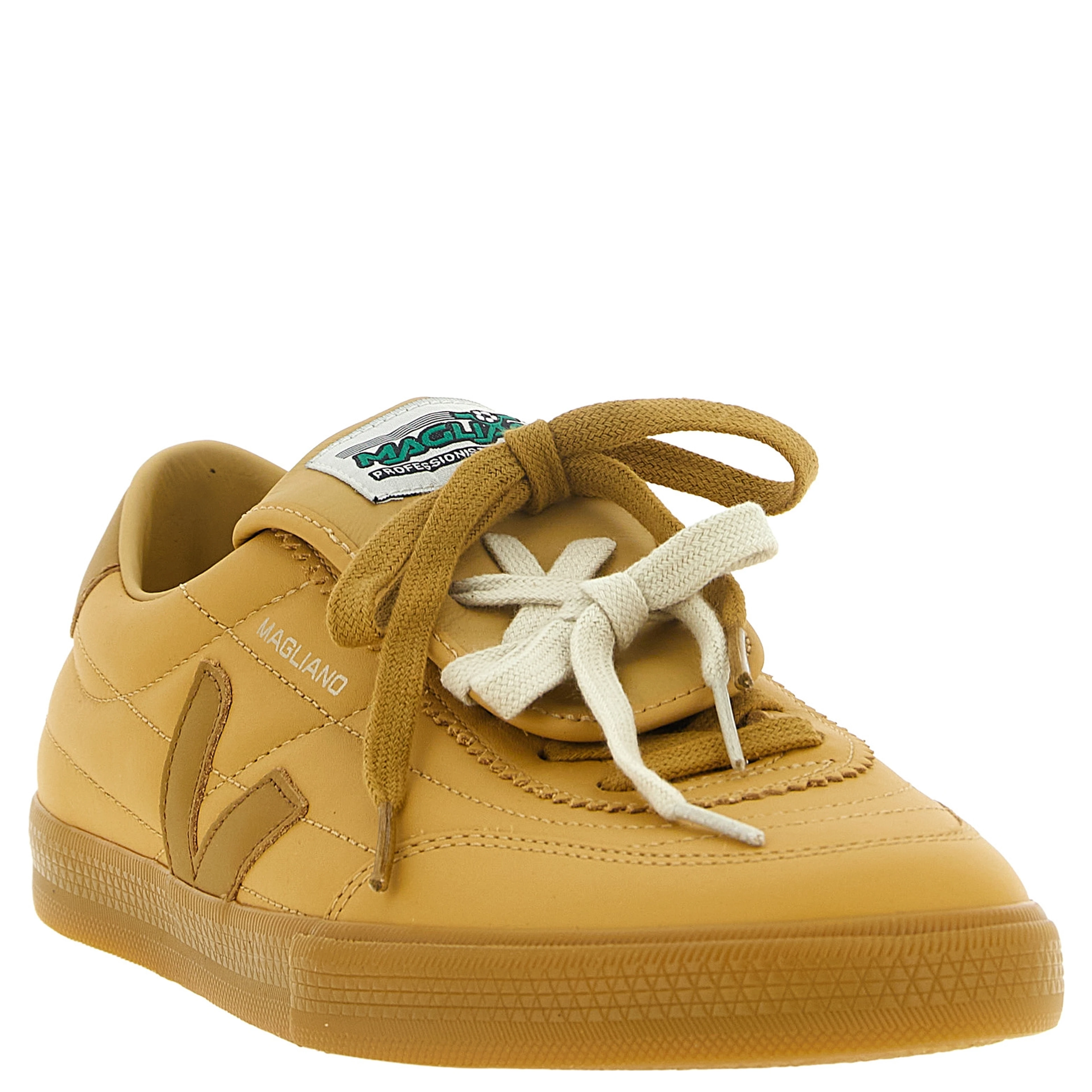 Beige Calfskin Athletic Sneakers