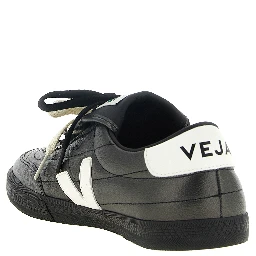Black Calfskin Low Top Sneakers