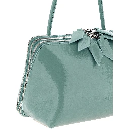 Blue Calfskin Shoulder Bag