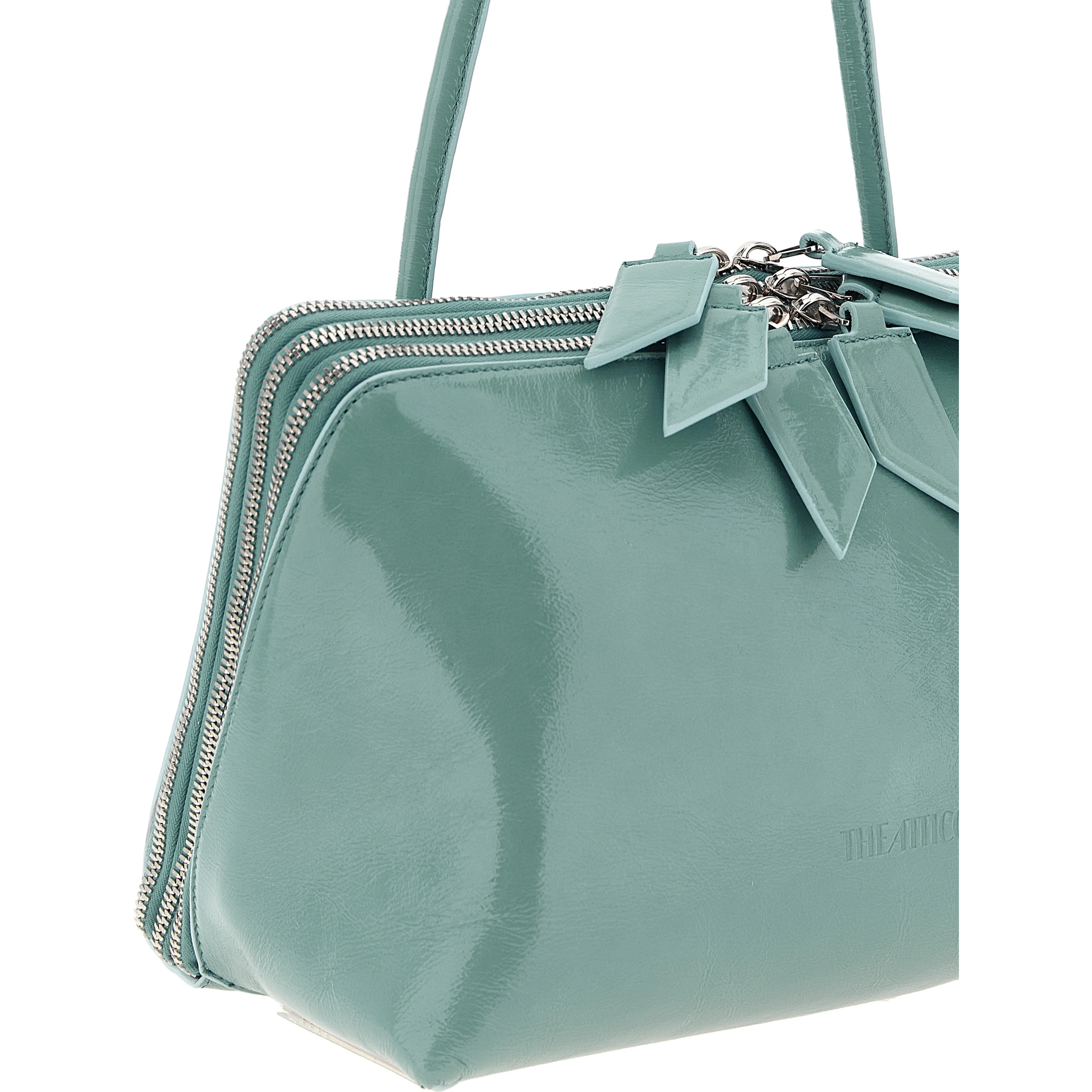 Blue Calfskin Shoulder Bag