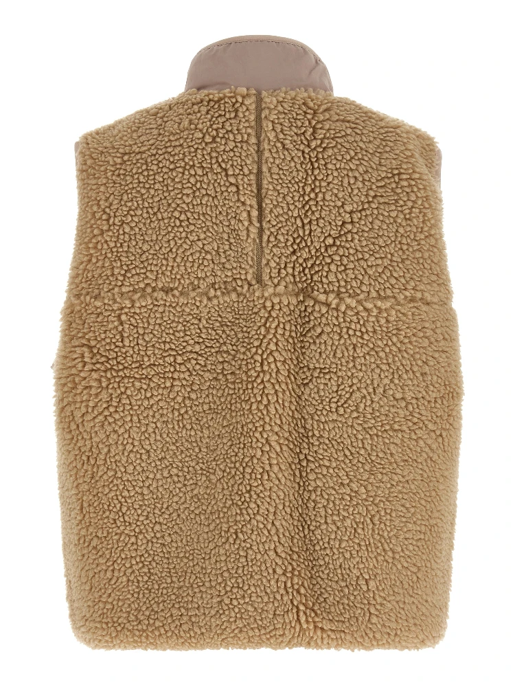 Beige Polyester Sleeveless Jacket alternative
