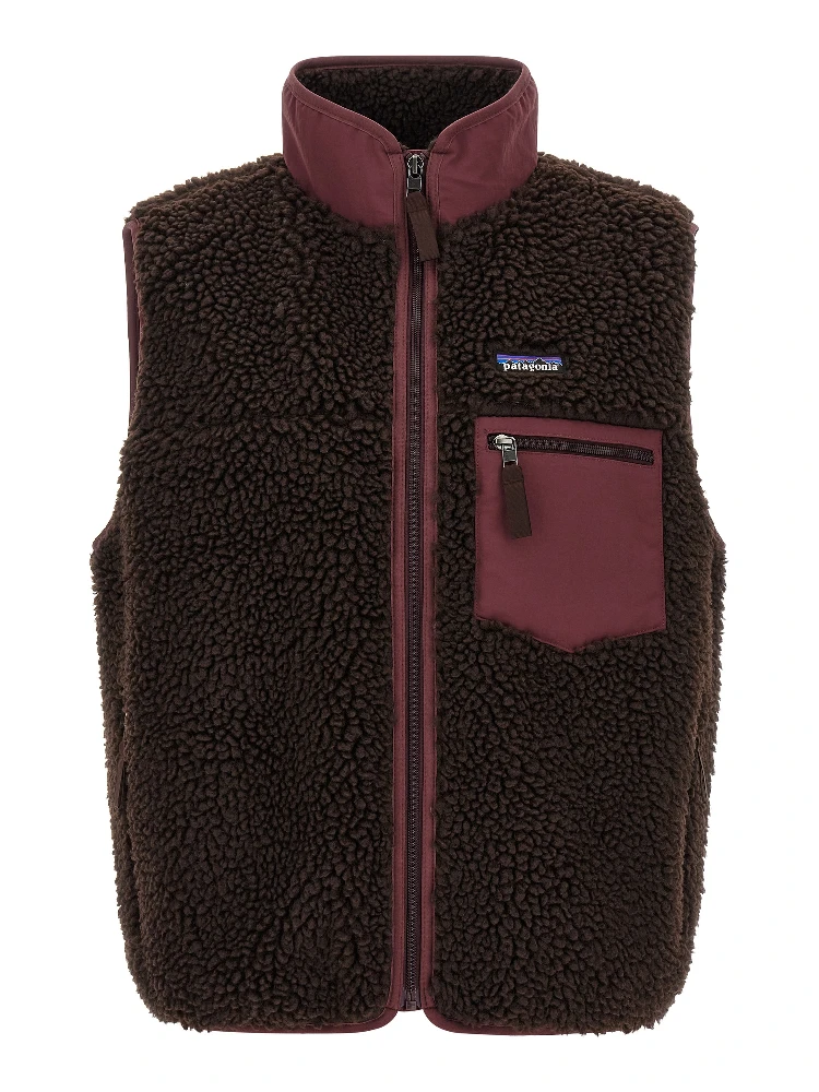 Brown Polyester Sleeveless Jacket
