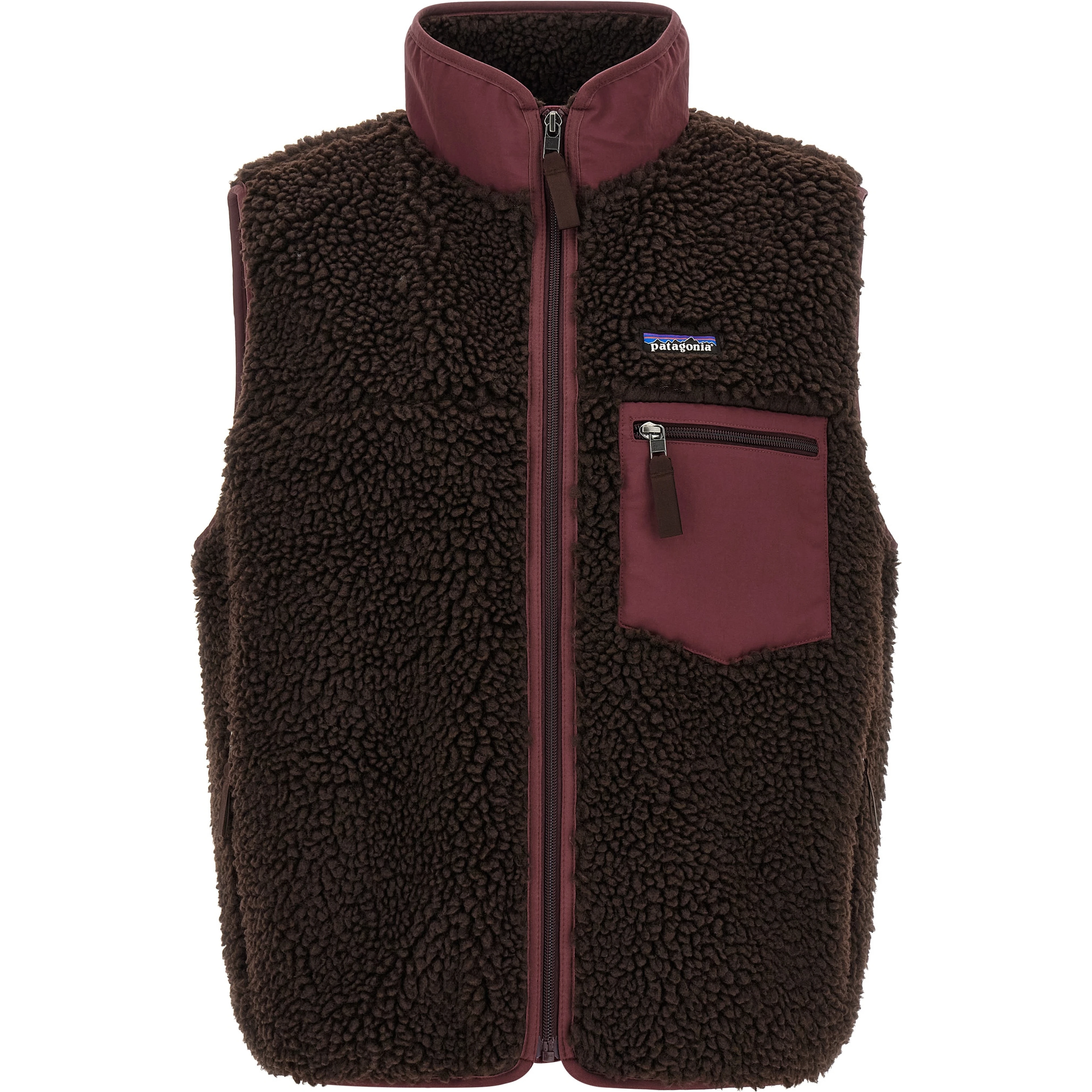 Brown Polyester Sleeveless Jacket