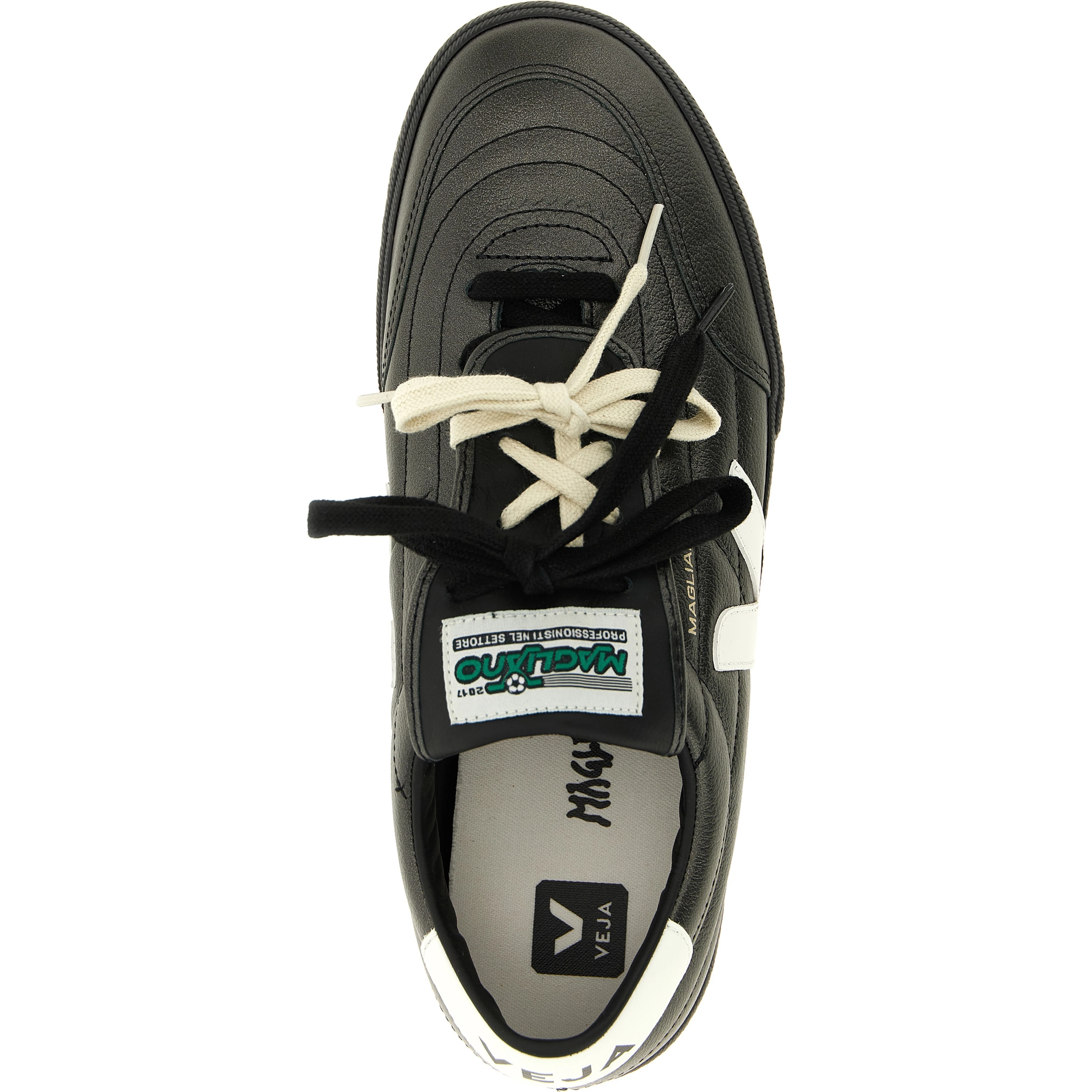 Black Calfskin Low Top Sneakers