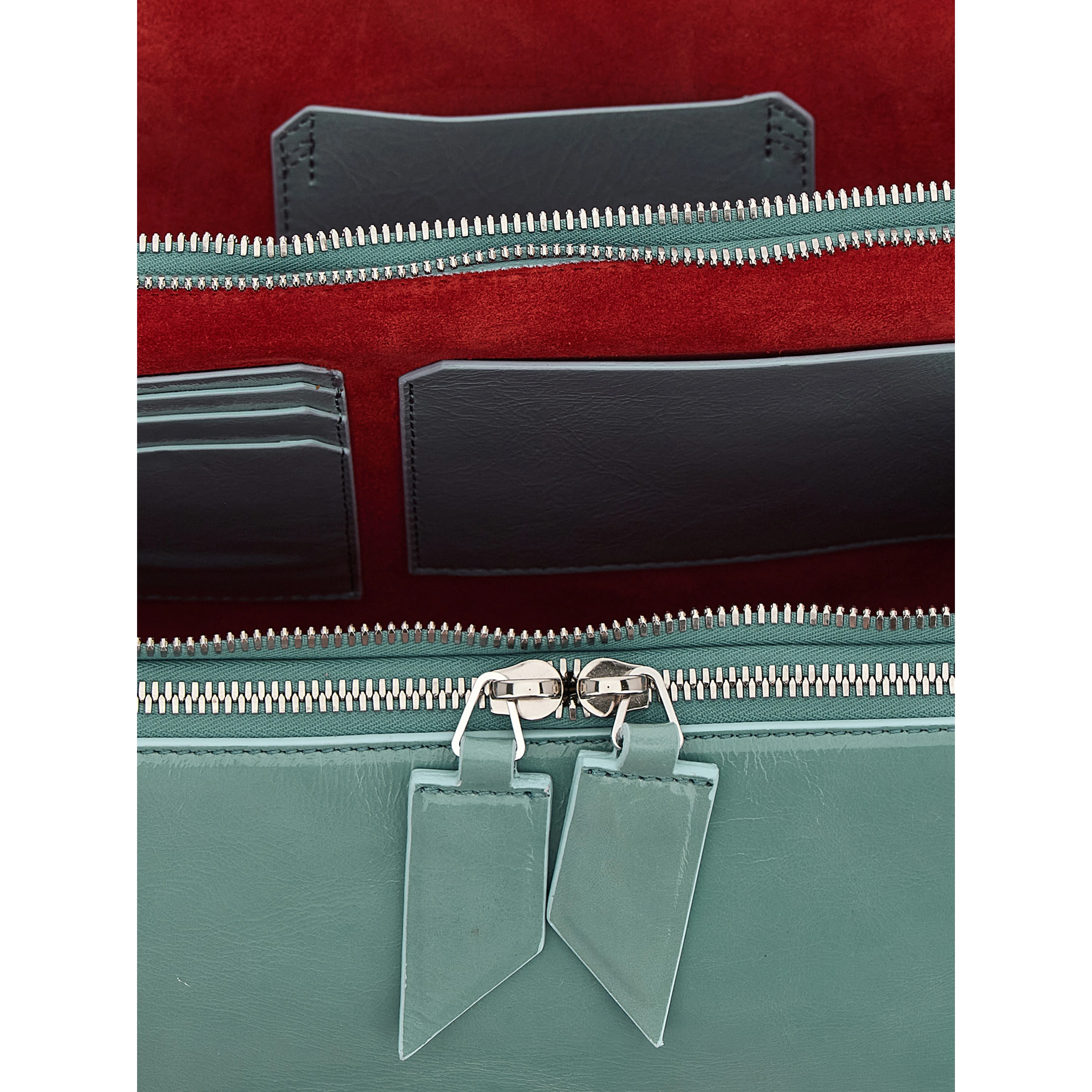 Blue Calfskin Shoulder Bag