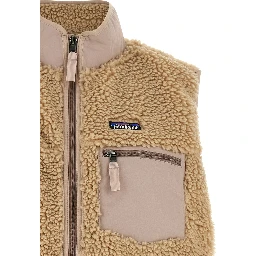 Beige Polyester Sleeveless Jacket