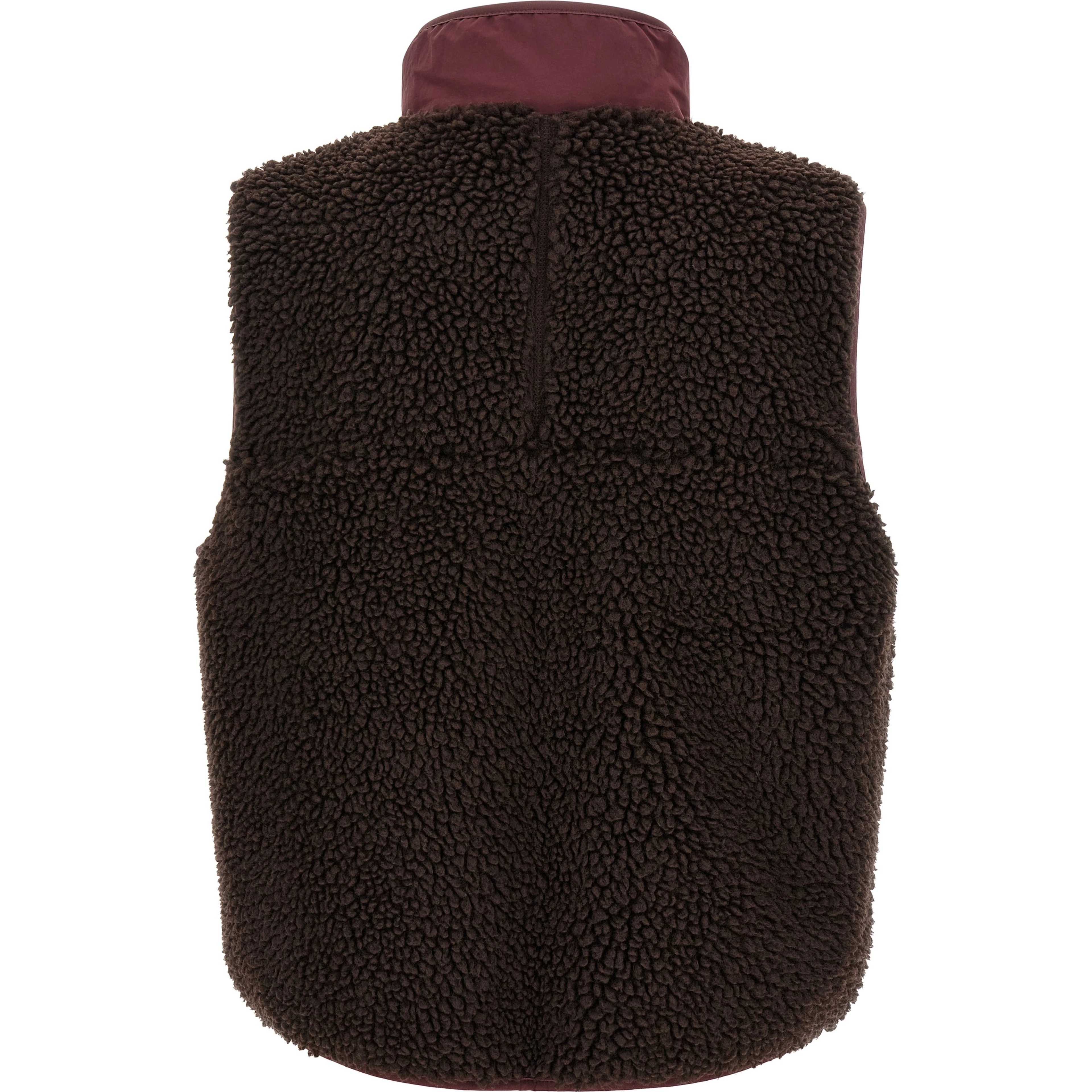 Brown Polyester Sleeveless Jacket