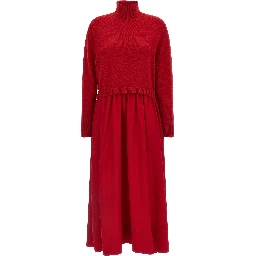 Red Wool Long Dress