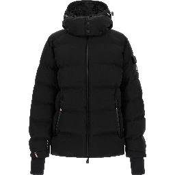 Black Polyamide Full-Length Jacket