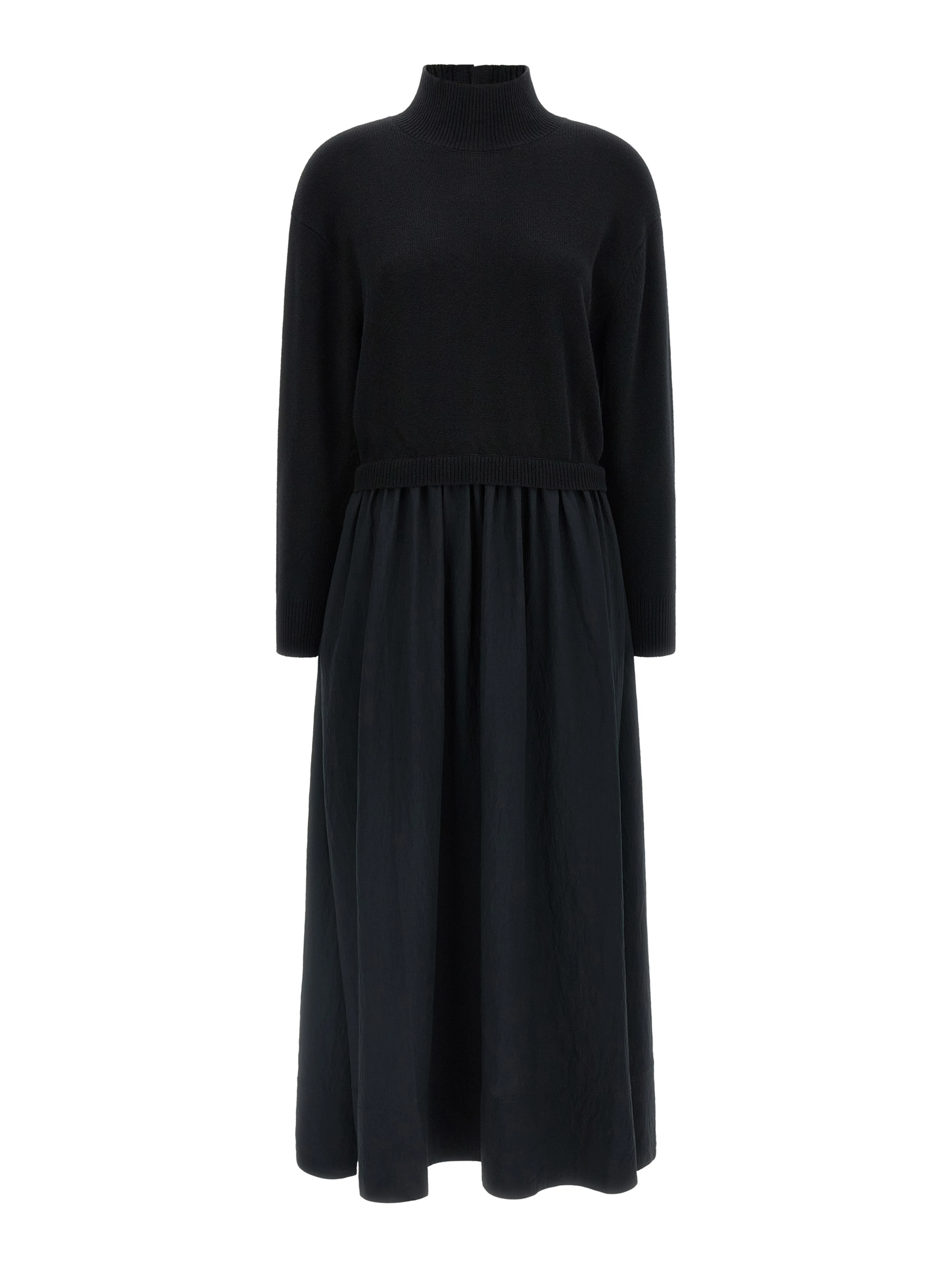 Black Wool Long Dress