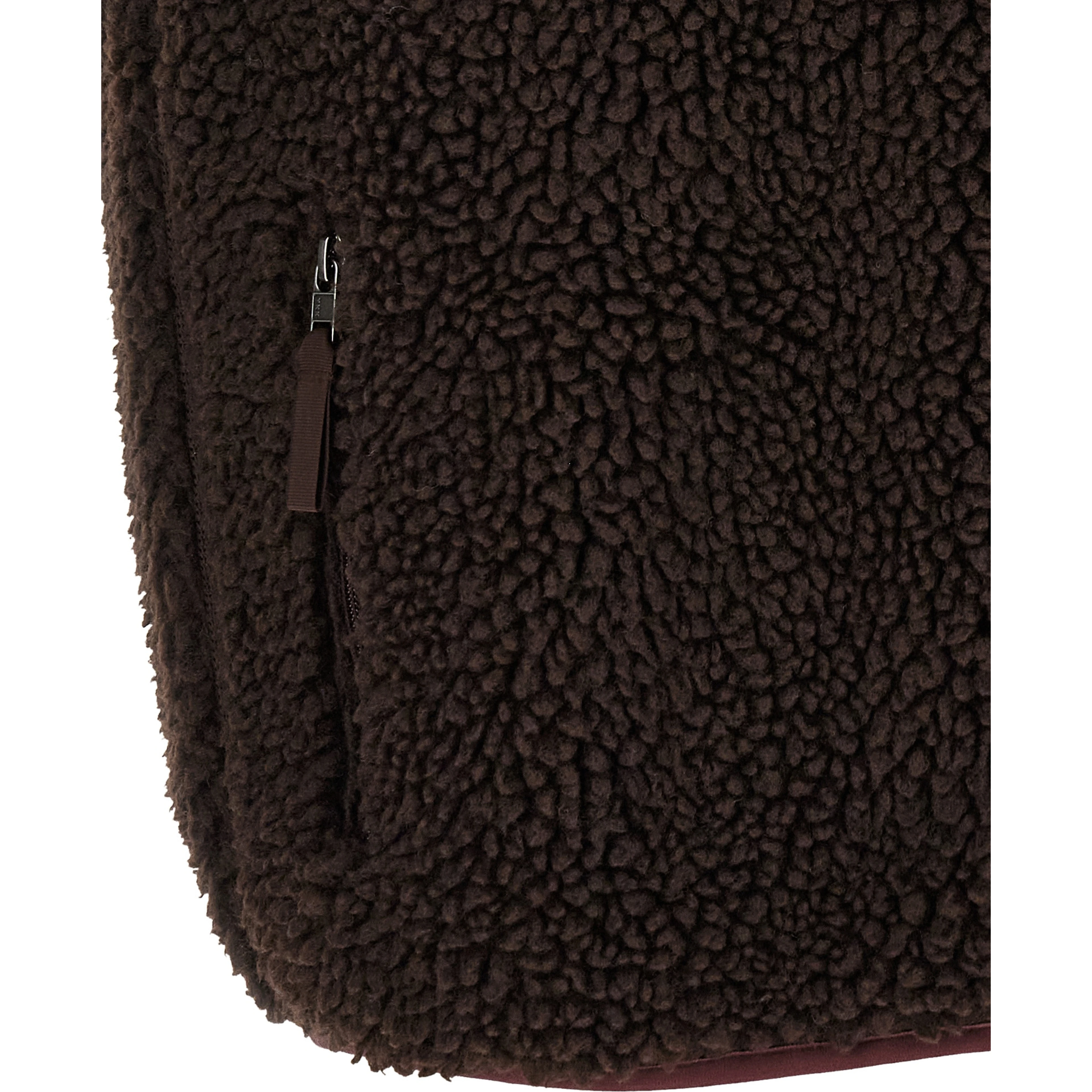 Brown Polyester Sleeveless Jacket