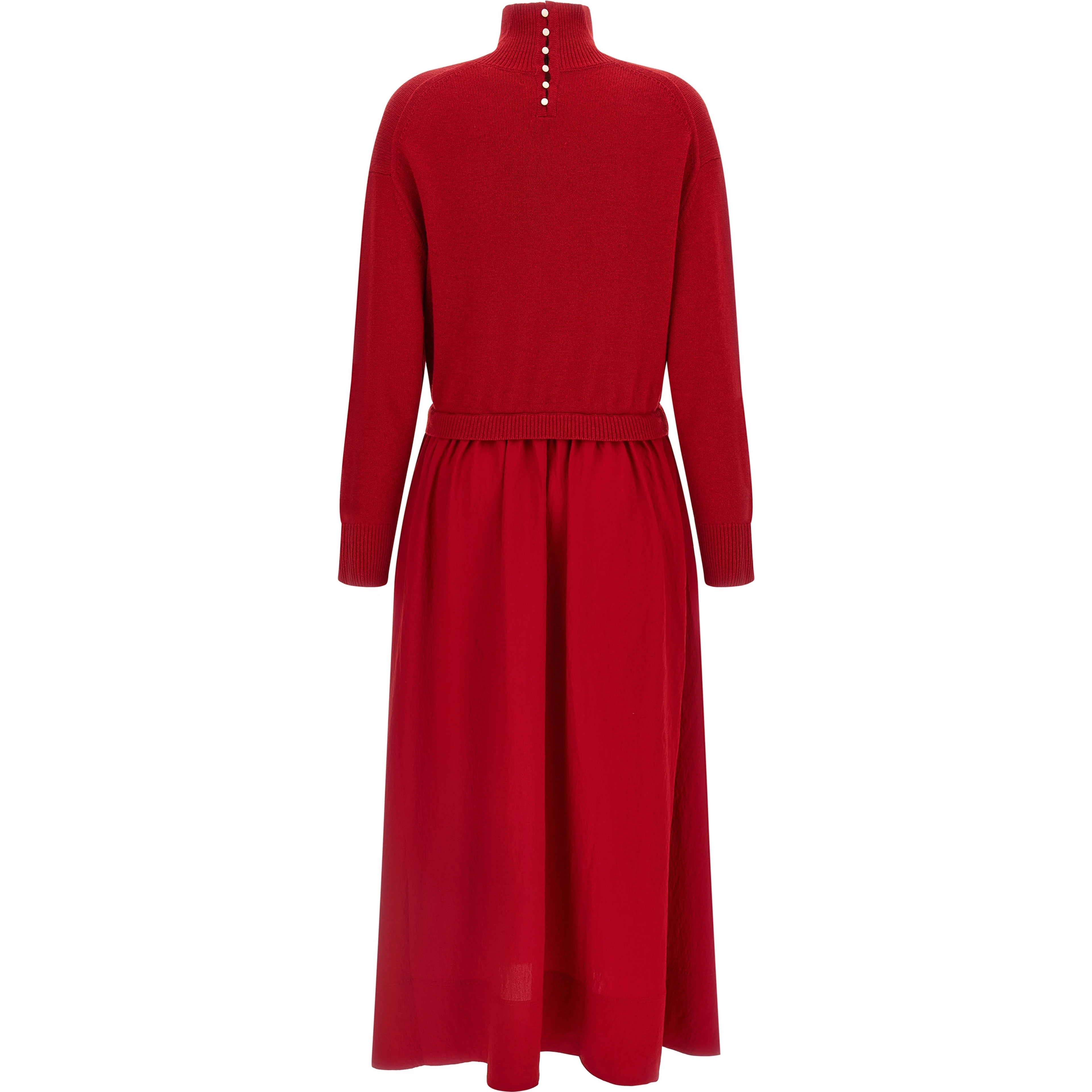 Red Wool Long Dress