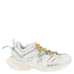 White Polyethylene Athletic Sneakers