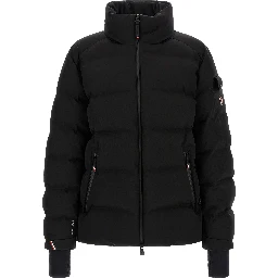 Black Polyamide Full-Length Jacket
