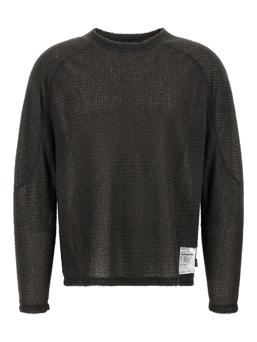 Gray Polyester Cardigan