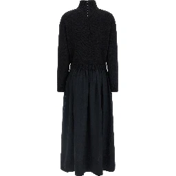 Black Wool Long Dress