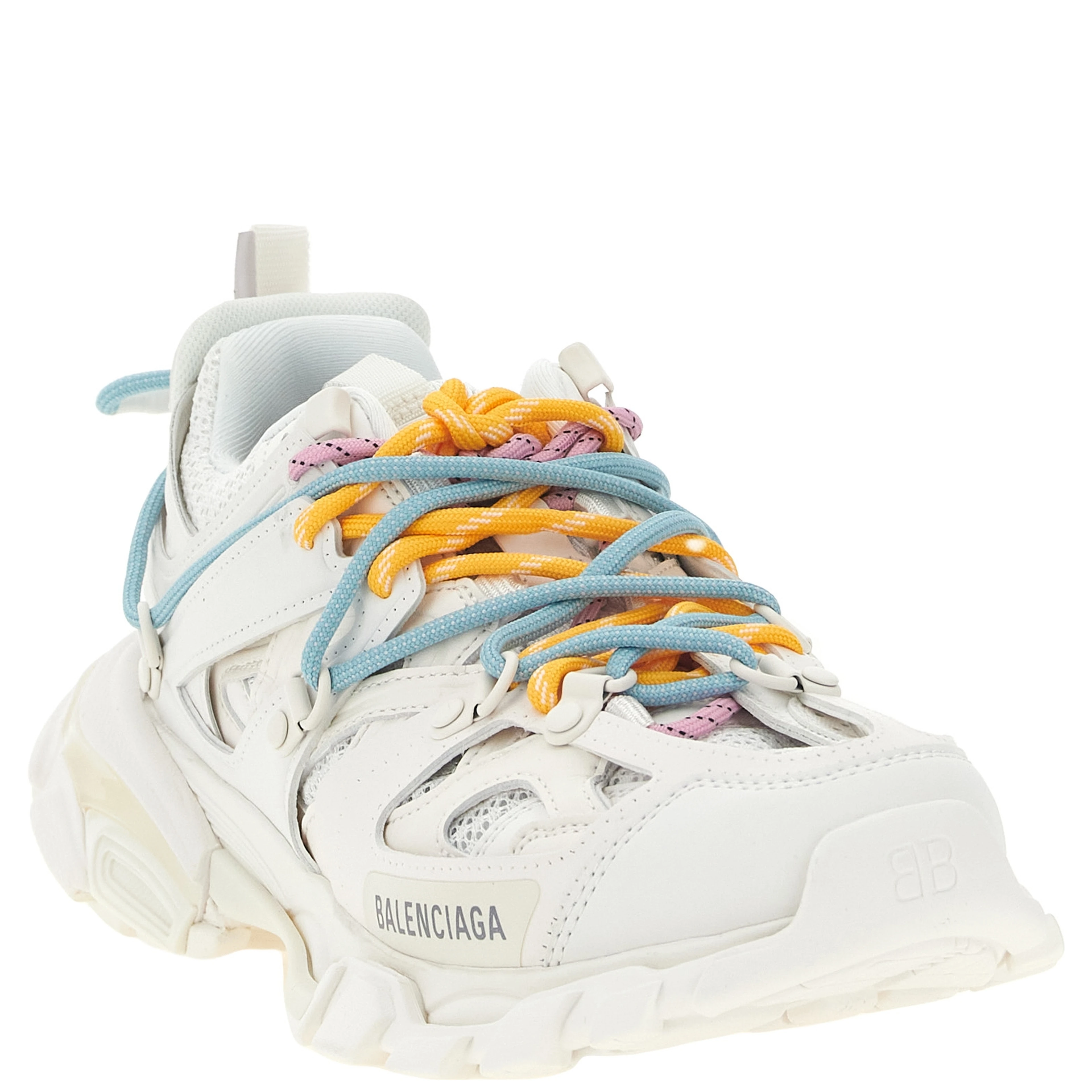 White Polyethylene Athletic Sneakers