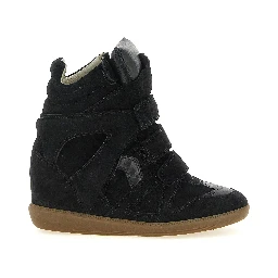 Black Cowhide High Top Sneakers
