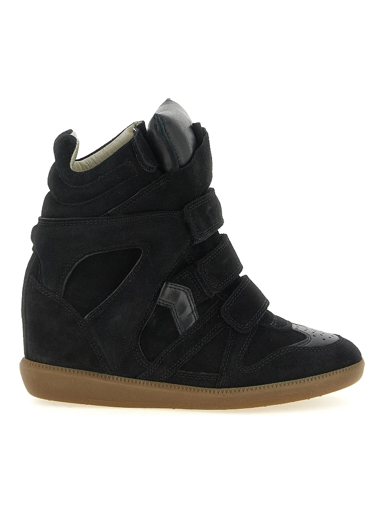 Black Cowhide High Top Sneakers