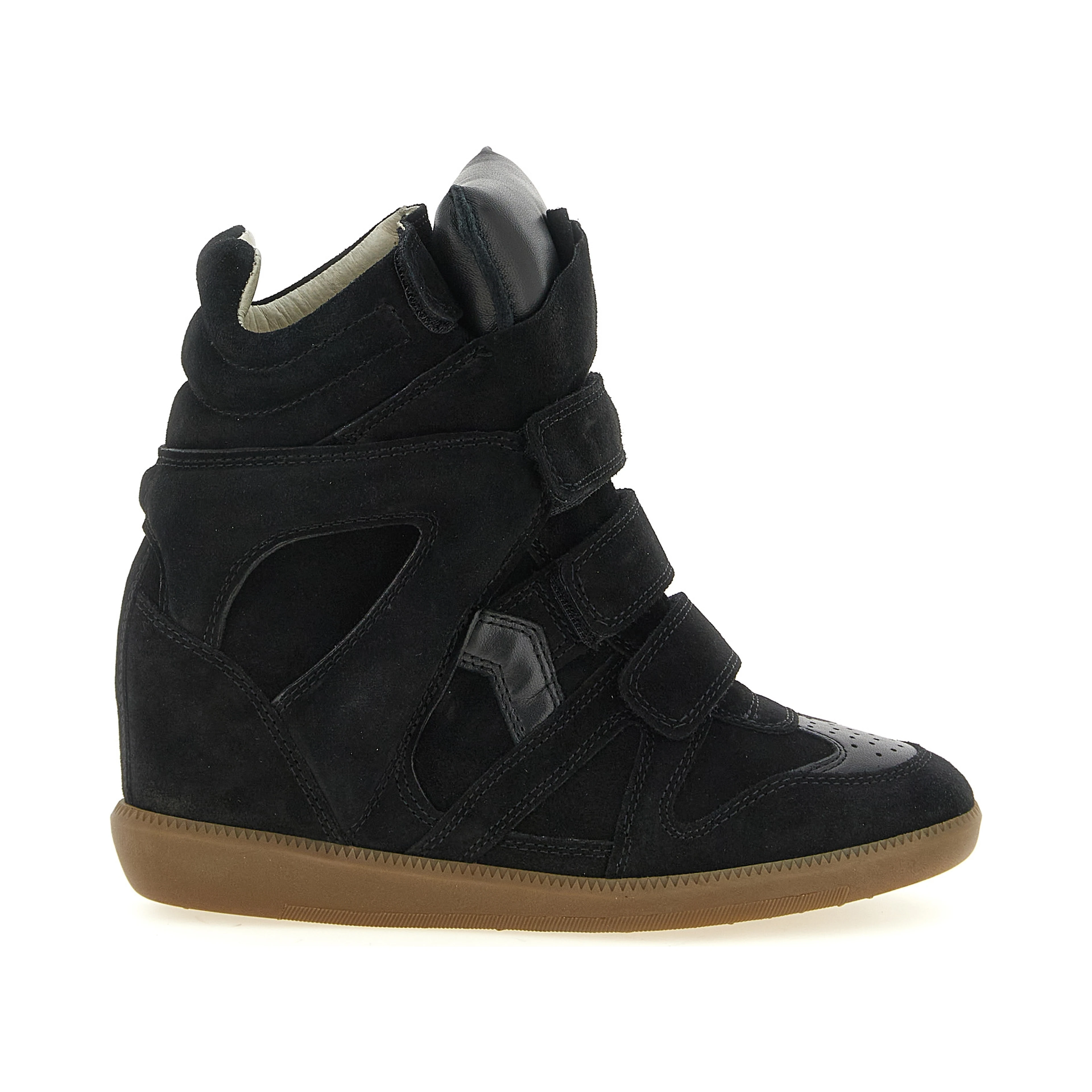 Black Cowhide High Top Sneakers