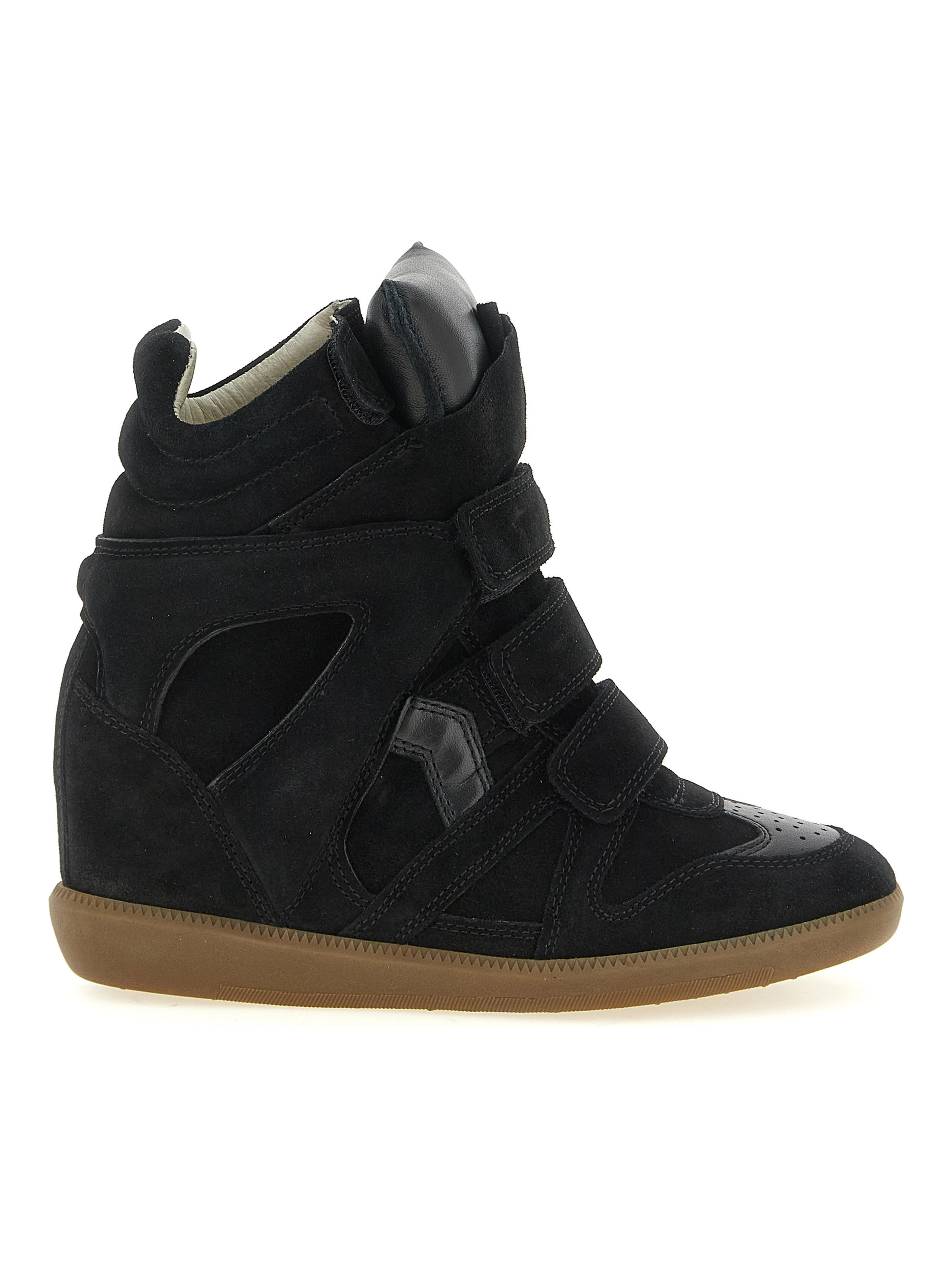 Black Cowhide High Top Sneakers