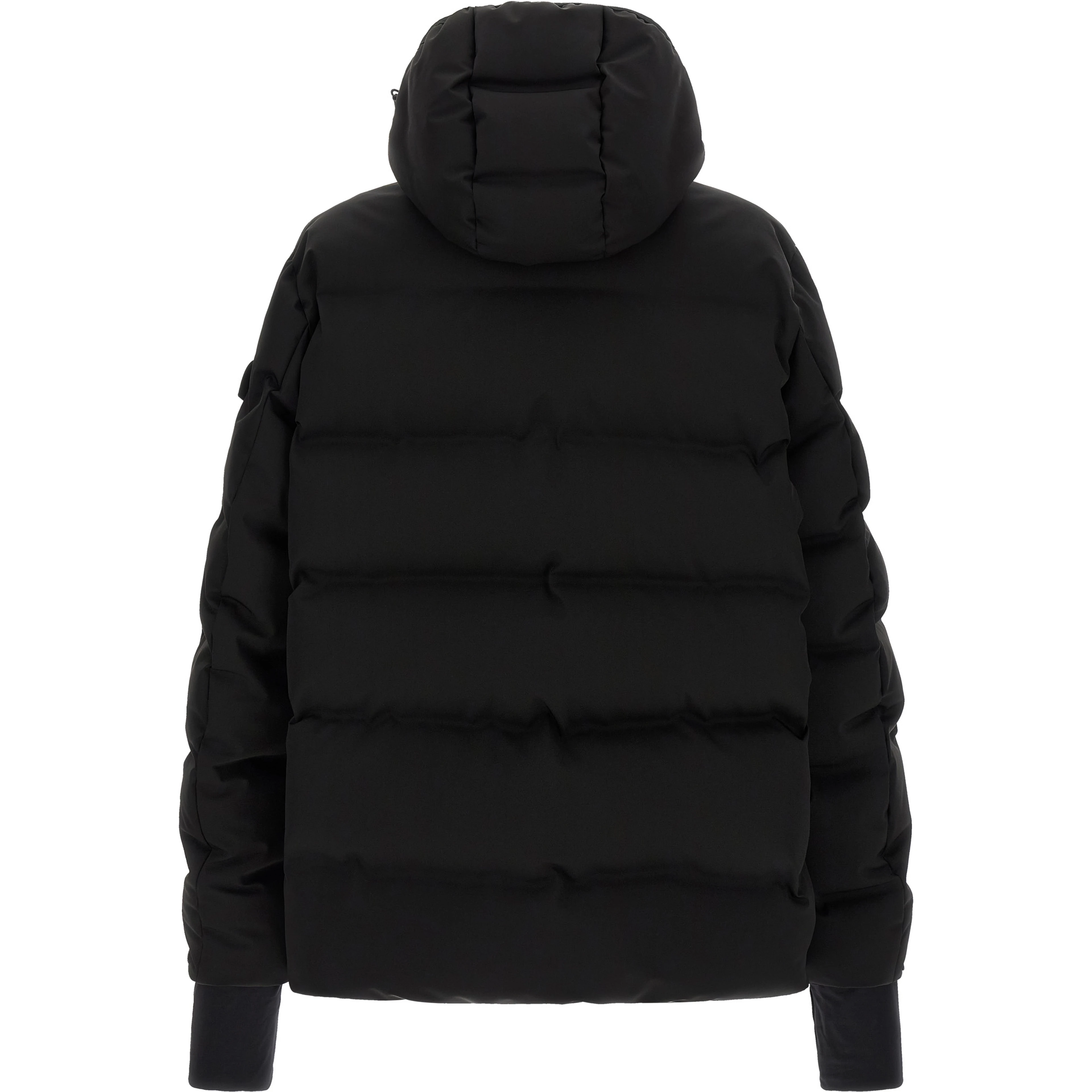 Black Polyamide Full-Length Jacket