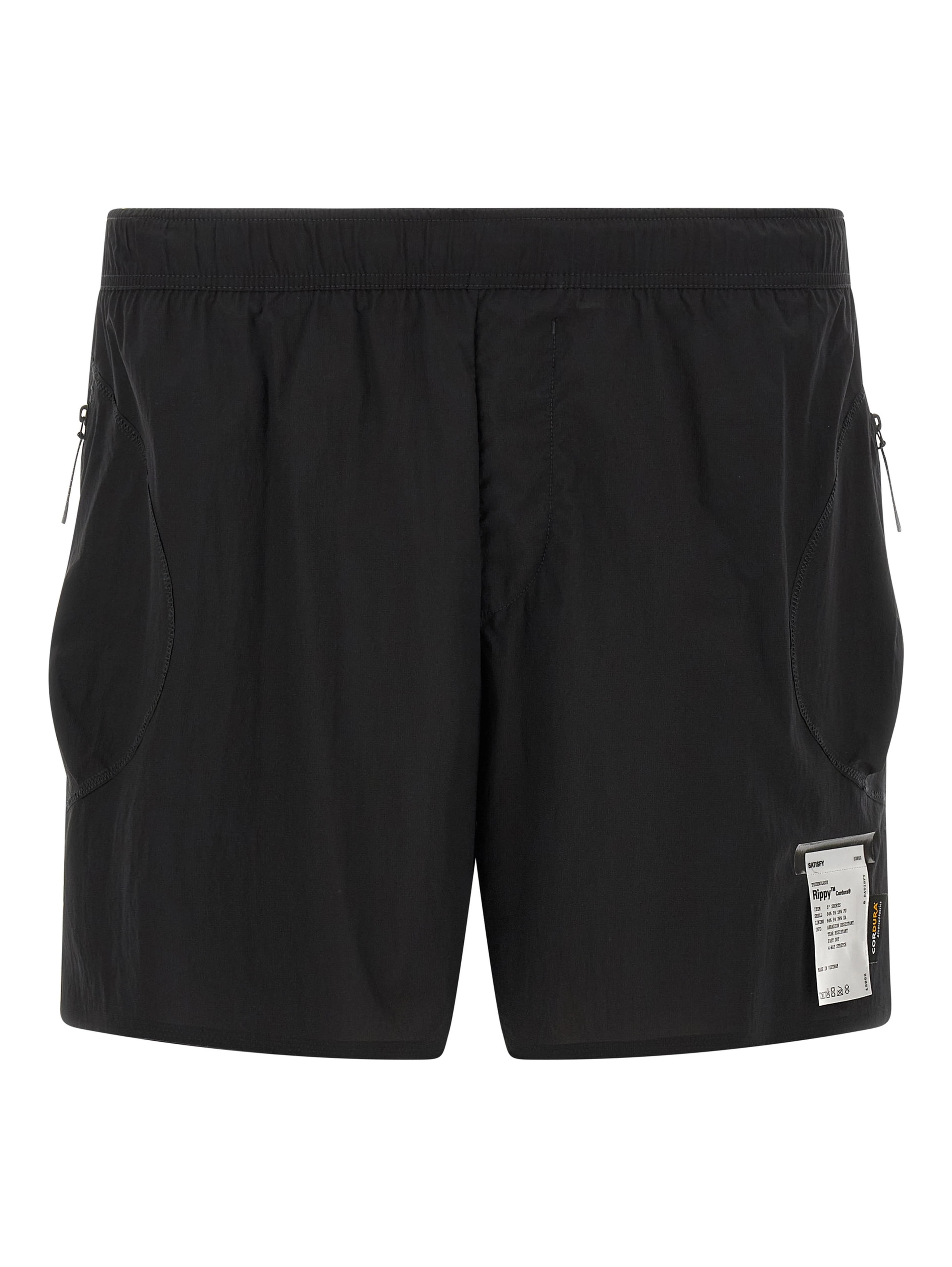 Black Polyamide Bermuda Shorts