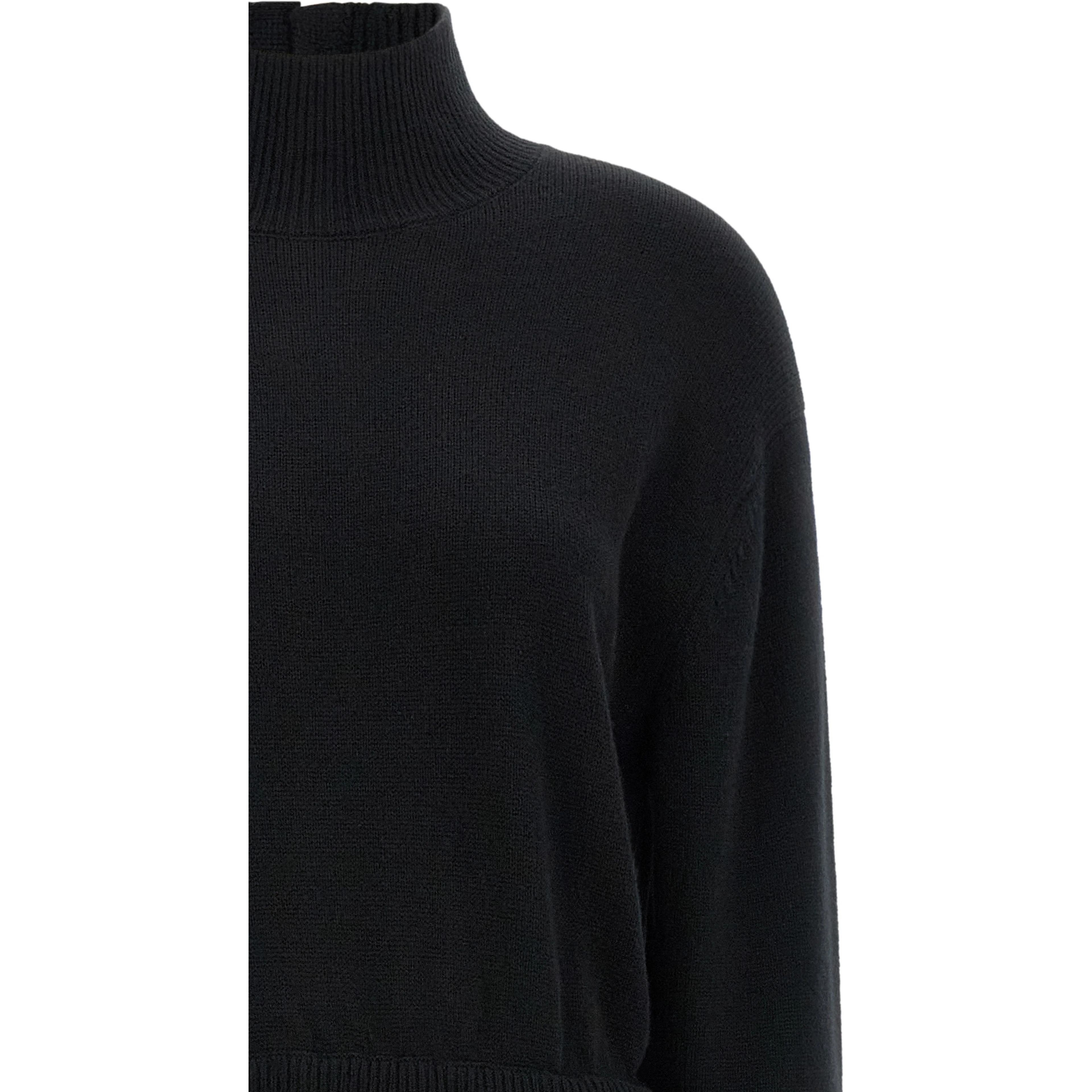 Black Wool Long Dress