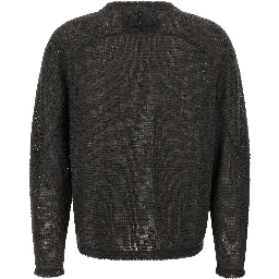 Gray Polyester Cardigan
